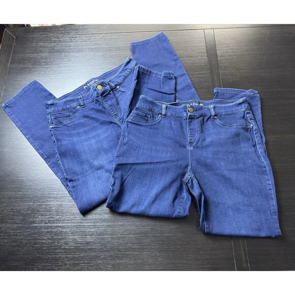 Chico's Denim - Chico’s Platinum Jeans Size 2/L 12 US 29.5 Inseam, Stretch Casual Lot Of 2